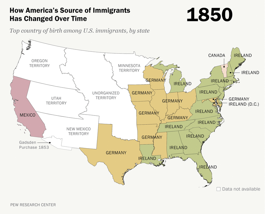 Immigration map